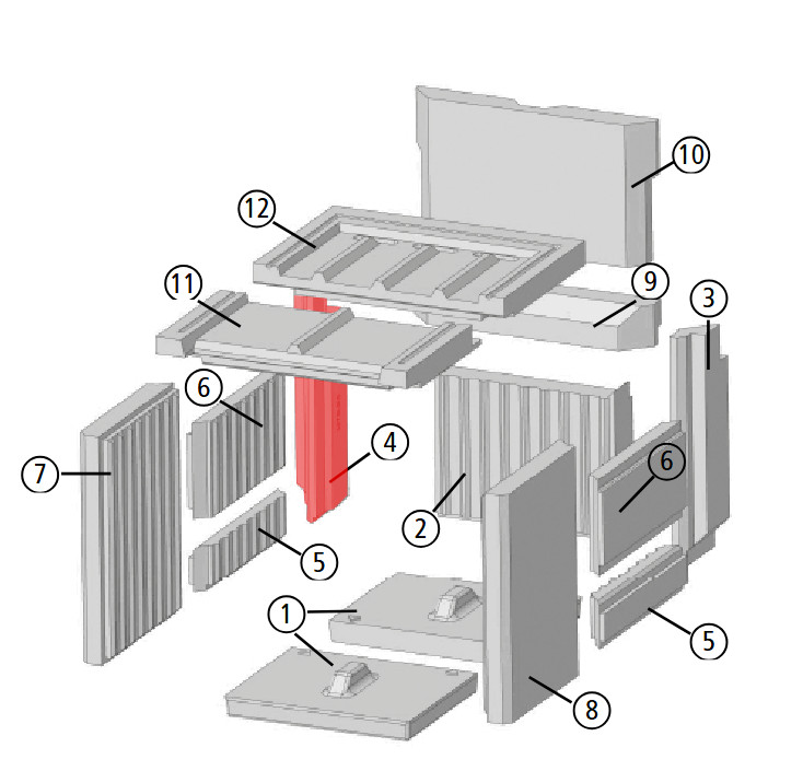Leda Gourmet H71 Seitenstein links hinten